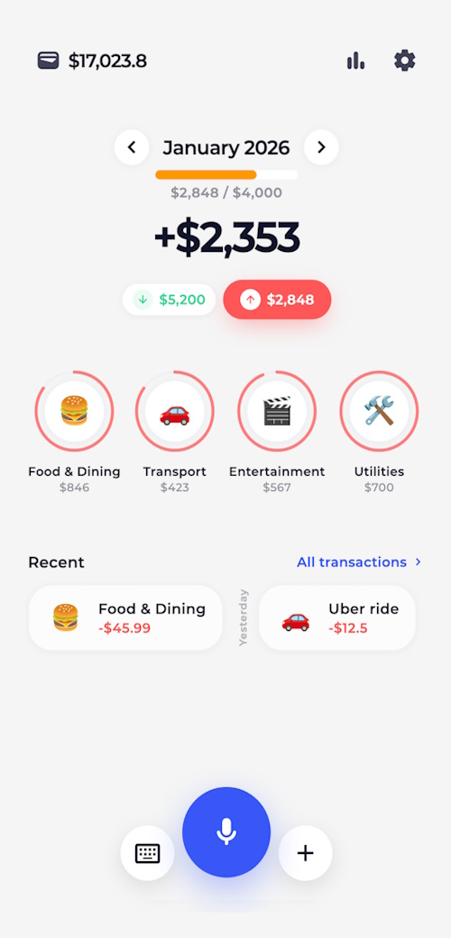 Budget AI App Screenshot